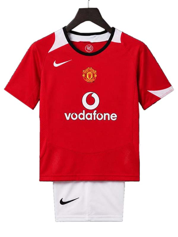 Manchester united home kids kit childrens retro jersey 2005-2006